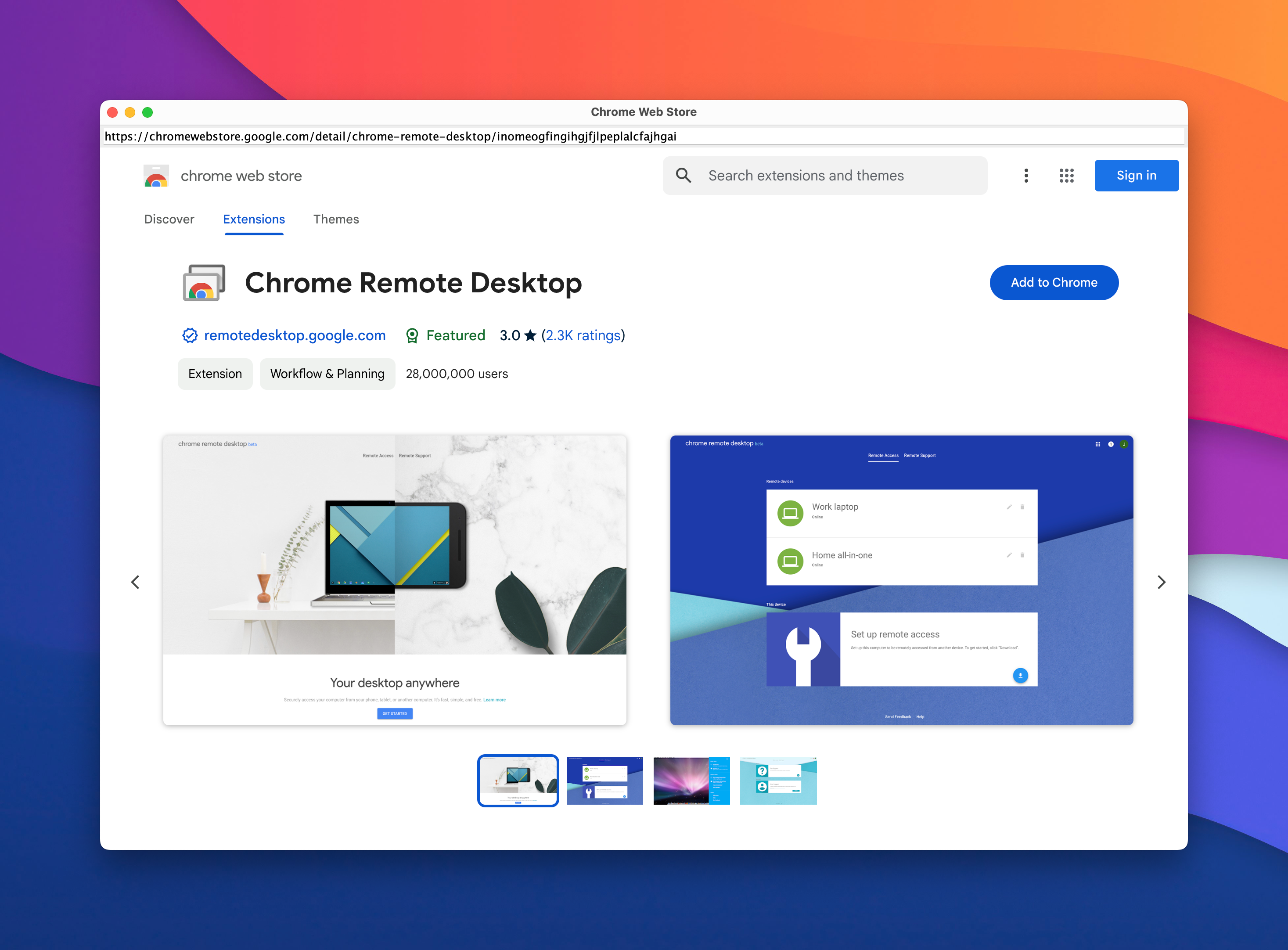 JxBrowser Chrome 应用商店