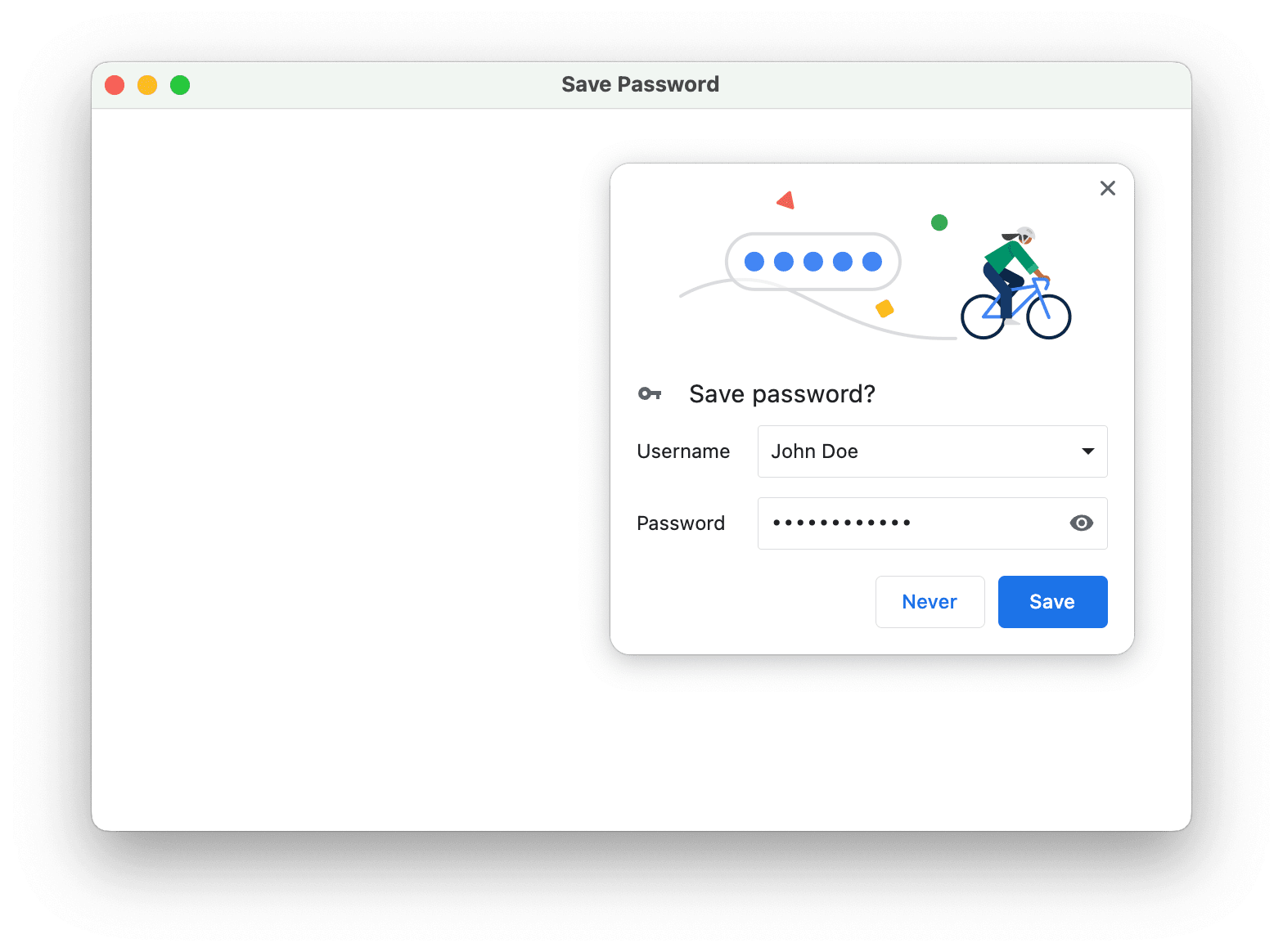 Save password dialog